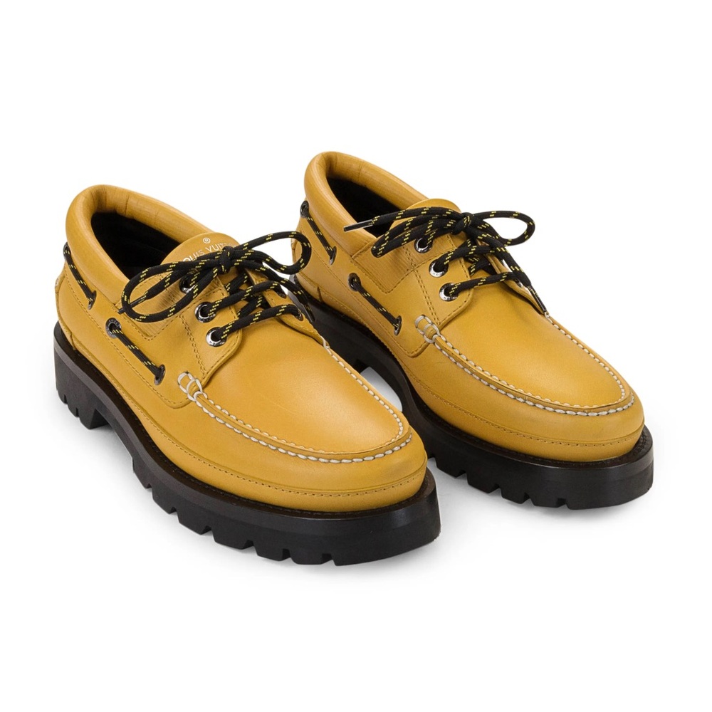 Louis Vuitton Yellow Summerland Boat Shoes Size 8